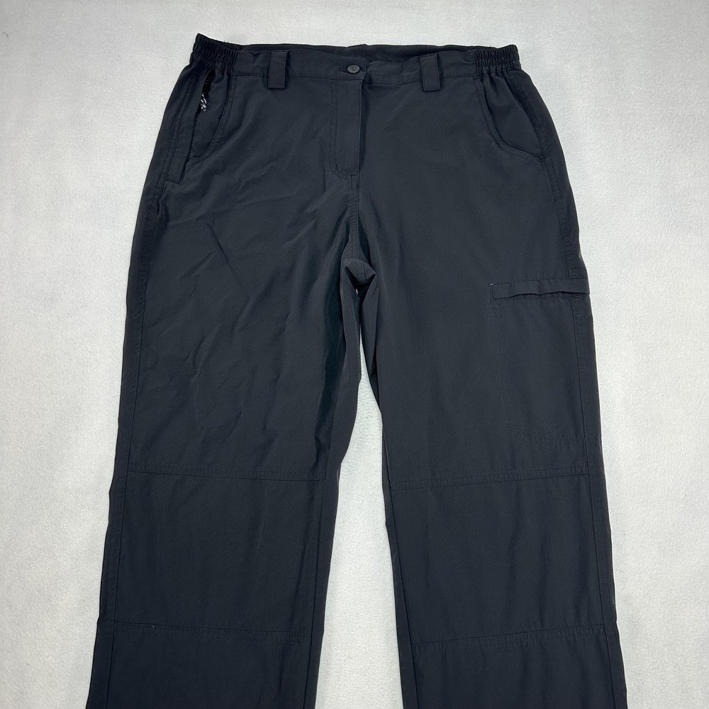 Mountain Warehouse Pants Womens 8 Black Cargo Straight Lightweight Travel Hiking